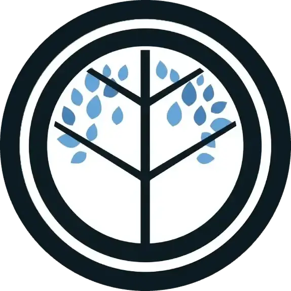 Favorite Family Chiropractic logo with a tree and blue leaves
